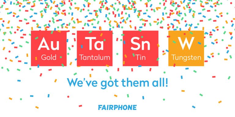 Fairphone 2 good vibrations with conflict-free tungsten