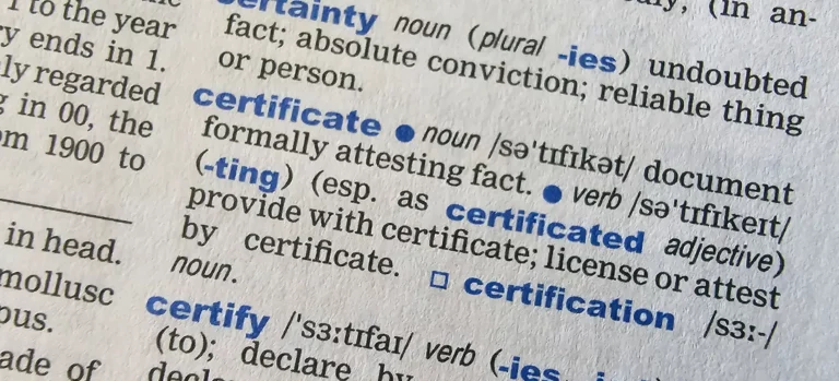 What do all our certifications mean?