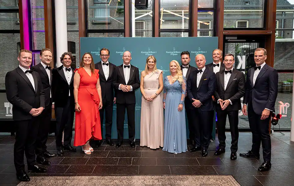 This year's finalists with Her Majesty, Queen Máxima, and Koning Willem I Stichting chair, Mr. Klaas Knot