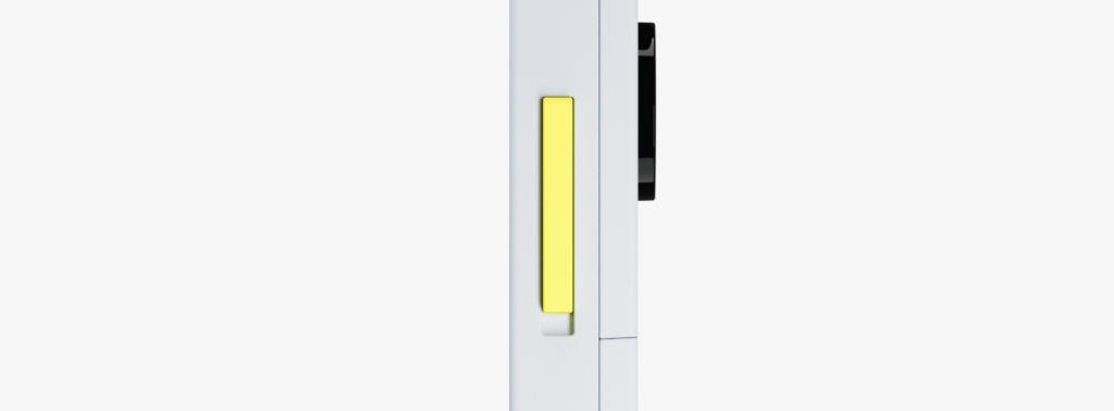A close-up of the lime switch on the Fairphone (Gen. 6)